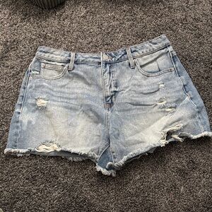 Time and Tru Light Blue Distressed Jean Shorts